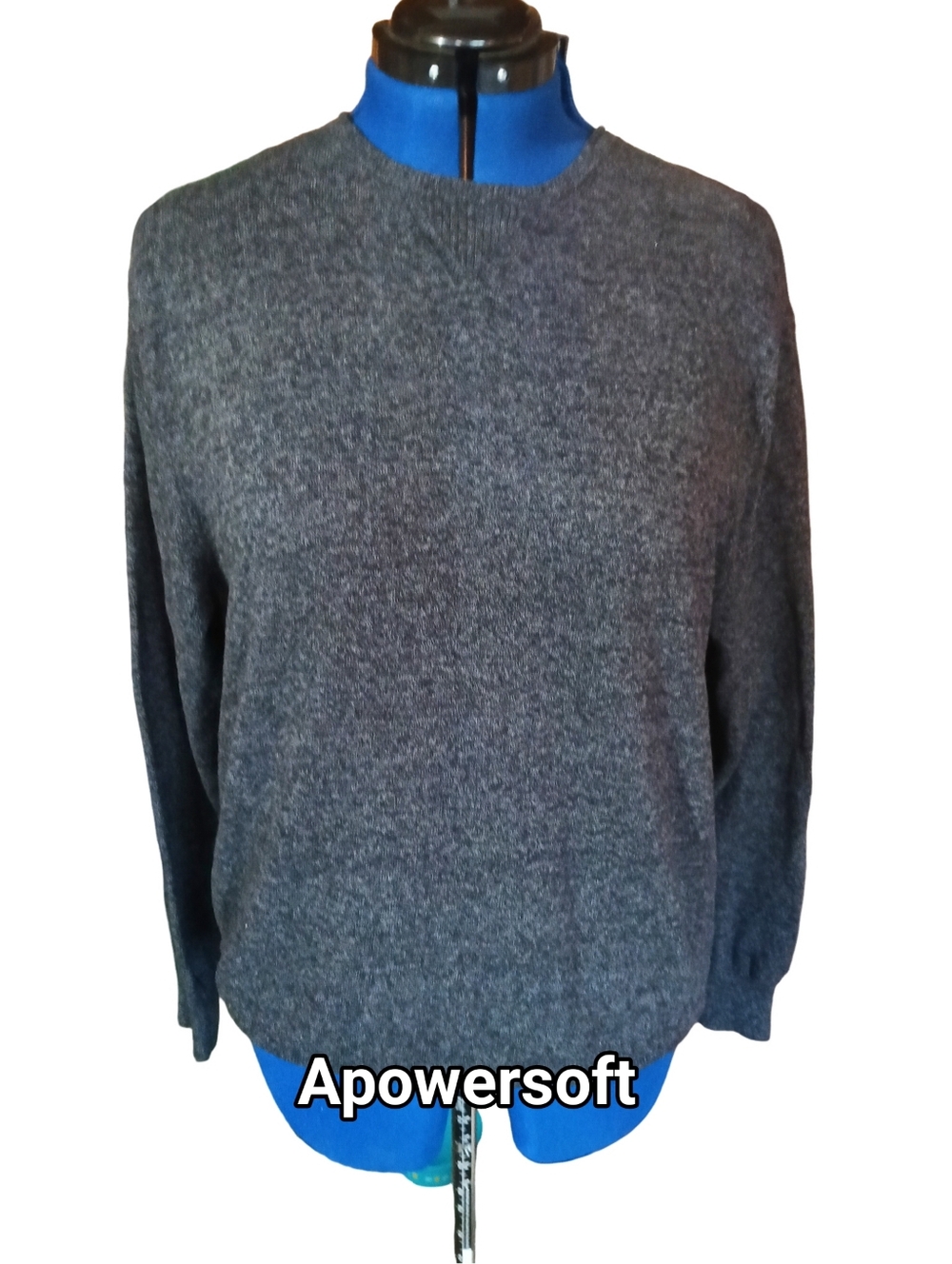 Weatherproof Gray Merino Cashmere Blend Crew Neck Sweater Size Large